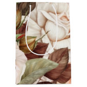 Feine Vintage Pfirsich und Rosen Mittlere Geschenktüte (Vorderseite)