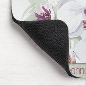 Feine, weiße Blume, individuell anpassbares Mousep Mousepad (Ecke)
