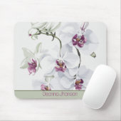 Feine, weiße Blume, individuell anpassbares Mousep Mousepad (Mit Mouse)
