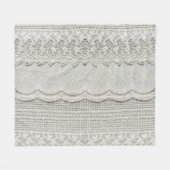Feine weiße Spitze, textil nah-up. Fleecedecke (Vorderseite (Horizontal))