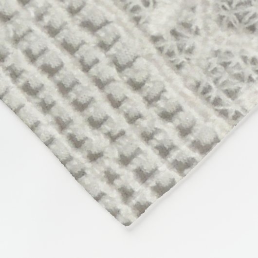 Feine weiße Spitze, textil nah-up. Fleecedecke (Ecke)