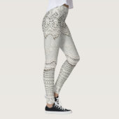 Feine weiße Spitze, textil nah-up. Leggings (Rechts)