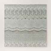 Feine weiße Spitze, textil nah-up. Puzzle (Vertikal)