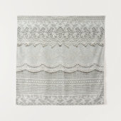 Feine weiße Spitze, textil nah-up. Wandteppich (Vorderseite)