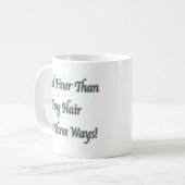 Feiner als Frosch-Haar Kaffeetasse (Vorderseite Links)