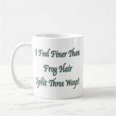 Feiner als Frosch-Haar Kaffeetasse (Links)