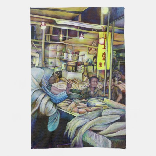 Feiner frischer Fisch am Freitag, Singapur Handtuch (Vertikal)