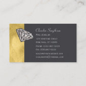 Feiner Schmuck-Geschäfts-Karten-Verlobungs-Ring Visitenkarte (Rückseite)