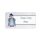 Feiner Schneemann Adressaufkleber (Vorne)