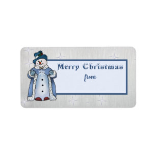 Feiner Schneemann Adressaufkleber