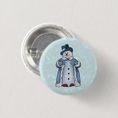 Feiner Schneemann Button (Vorne & Hinten)