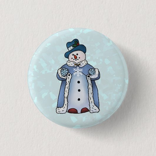 Feiner Schneemann Button (Vorderseite)