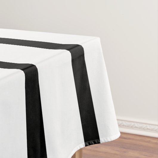 feiner schwarzer und weißer Streifen Tischdecke (Beispiel)