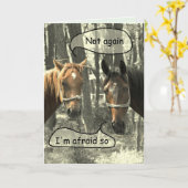 Feiner Spaß Pferde zum Geburtstag Karte (Gelbe Blume)