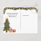 Feiner Weihnachtsbaum bewegte sich gemütlich im Wi Ankündigungspostkarte (Rückseite)
