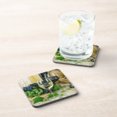 Feiner Wein mit Vollkommenheit Getränkeuntersetzer (Rechte Seite)