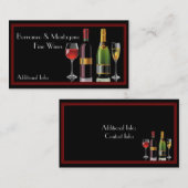 Feiner Wein-Schwarz-Visitenkarte Visitenkarte (Vorne/Hinten)