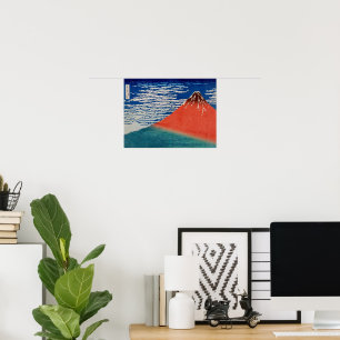 Feiner Wind, klarer Morgen (Red Fuji) Poster