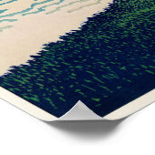 Feiner Wind, klares Morgens von Katsushika Hokusai Poster (Ecke)