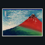 Feiner Wind, klares Morgens von Katsushika Hokusai Poster<br><div class="desc">Katsushika Hokusais ikonischer Ausdruck, Fine Wind, Clear Morning (1760-1849), fängt die ruhige Majestät des Fuji im traditionellen Ukiyo-e-Stil ein. Dieses renommierte Kunstwerk zeigt die Eleganz der frühen japanischen Druckerei mit der detaillierten Darstellung des Berges. Dieses Bild aus der Bibliothek des Kongresses wurde digital weiterentwickelt, um die komplexen Details und lebhaften...</div>
