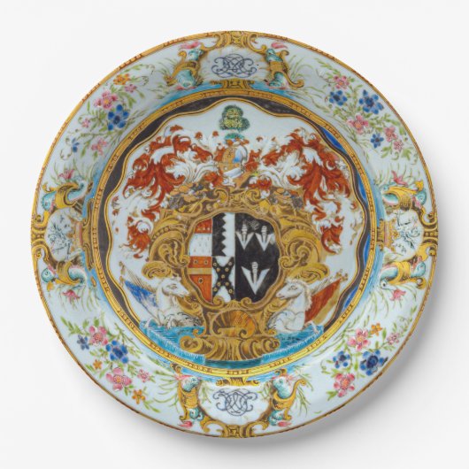 Feines Abendessen mit Hochzeitsmahl Pappteller (Vorderseite)