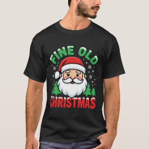 Feines altes Weihnachts-Santa-Gesicht T-Shirt