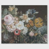 Feines BlumenDecoupage Plakat Geschenkpapier (Flach)