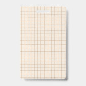 Feines, cremefarbenes, braunes Muster mit Logo Ausweis (Rückseite)