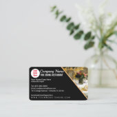 Feines Dining Eatery Catering Restaurant Vorlage B Visitenkarte (Stehend Vorderseite)
