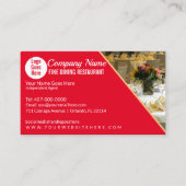 Feines Dining Eatery Catering Restaurant Vorlage Visitenkarte (Vorderseite)
