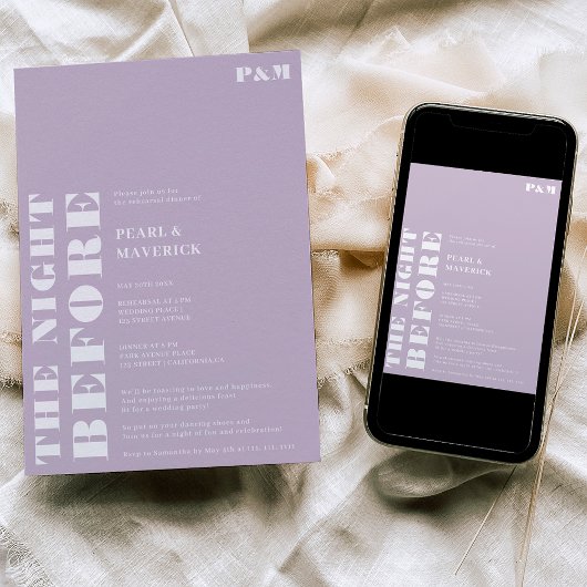 Feines einfaches Probe-Dinner Einladung