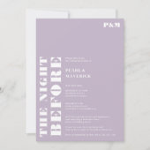 Feines einfaches Probe-Dinner Einladung (Vorderseite)