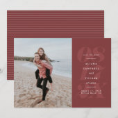 Feines, elegantes Foto aus Terrakotta Save the Dat Date (Vorne/Hinten)