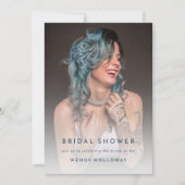 Feines elegantes Foto-Brautparty Einladung (Vorderseite)