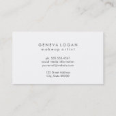 Feines, elegantes Licht minimalistisch Visitenkarte (Rückseite)