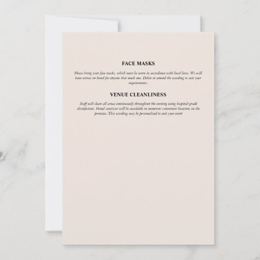 Feines Essen im Freien Tischleinen Einladung (Rückseite)