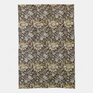 Feines florales Tapetenmuster von William Morris Küchentuch