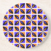 Feines geometrisches Blumendesign Getränkeuntersetzer (Vorne)