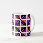 Feines geometrisches Blumendesign Kaffeetasse (VorderseiteRechts)