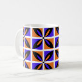 Feines geometrisches Blumendesign Kaffeetasse (Vorderseite Links)