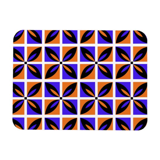 Feines geometrisches Blumendesign Magnet (Horizontal)