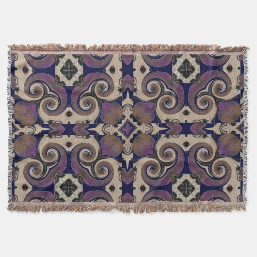Feines, göttliches Swirl-Design/Lila Blankendecke Decke (Vorderseite)