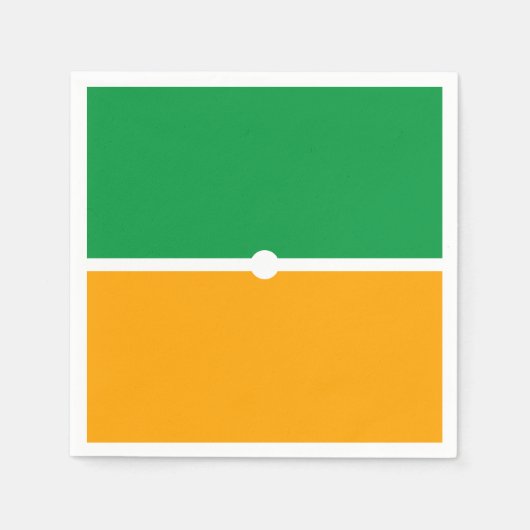 Feines, hellgrünes, gelbgelbes Orangenfarbblock Serviette (Vorderseite)