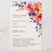 Feines, hellrosa, orangefarbenes Blumenprogramm (Vorderseite)