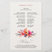 Feines, hellrosa, orangefarbenes Blumenprogramm (Rückseite)