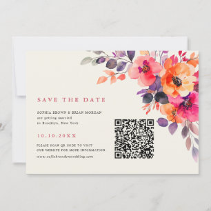 Feines, hellrosa Orangefarbenes Foto Save The Date