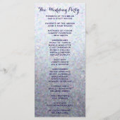 Feines Hochzeitsprogramm für Glitzer Programm (Rückseite)
