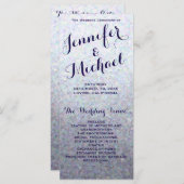 Feines Hochzeitsprogramm für Glitzer Programm (Vorne/Hinten)