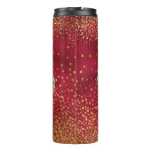 Feines inspirierendes Zitat mit Blumendesign Thermosbecher (Rückseite)