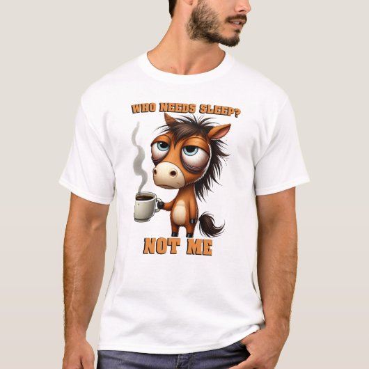 Feines Kaffeepferd T-Shirt (Vorderseite)